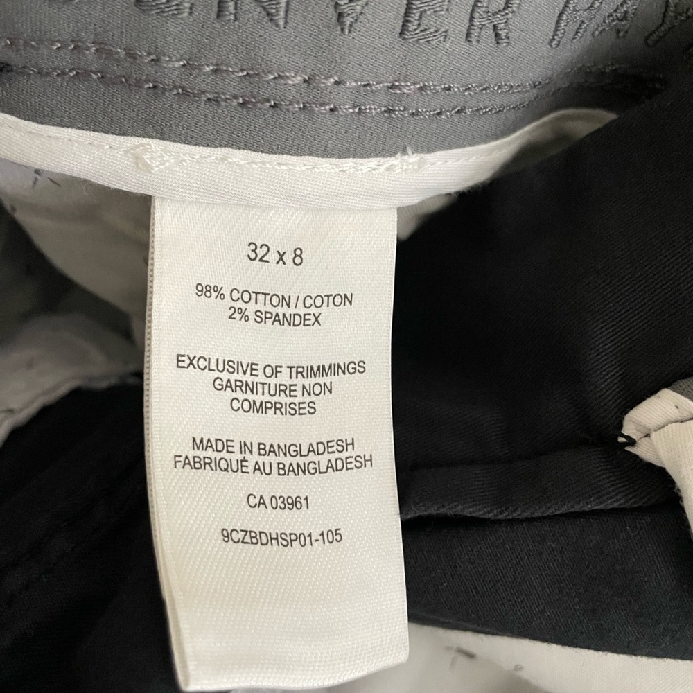 Sz 32 chino Denver Hayes Men's 8 Inch Linen Stretch Short Men's black Shorts - Picture 7 of 15